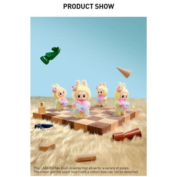 POP MART Labubu Let’s Checkmate Plush Doll & Hanging Card Set NIB - Picture 16 of 17